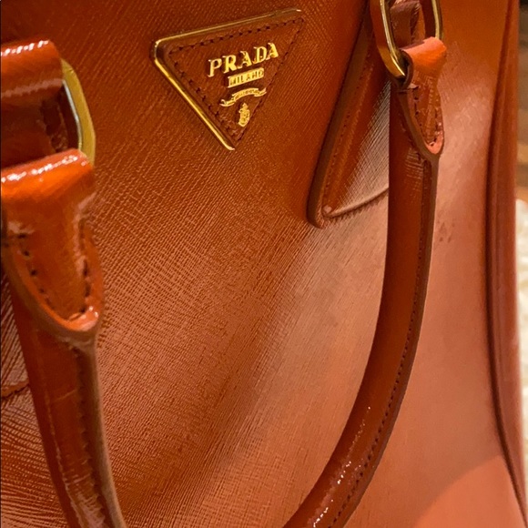 Prada Saffiano Tote Orange - Picture 14 of 16